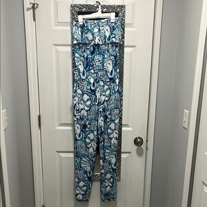 Lilly Pulitzer Blue and White Floral Jumpsuit